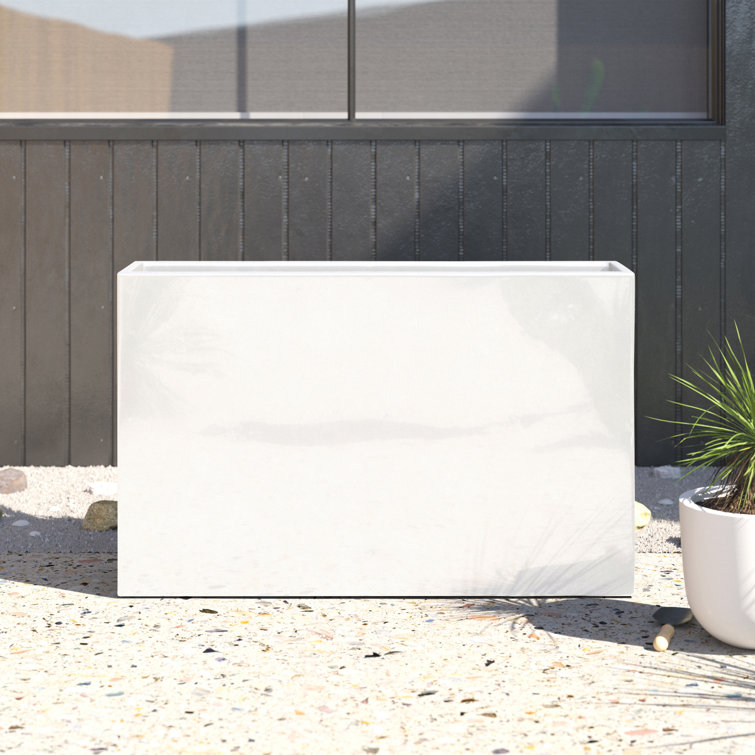 Connoisseur Handmade White Fiberglass Planter Box
