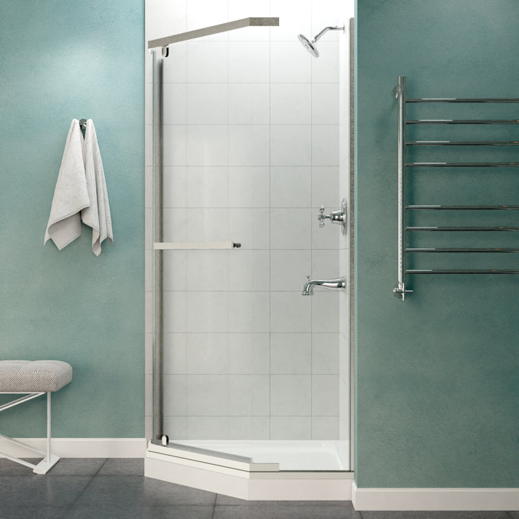 Castle Series 49" x 72" Brushed Nickel Semi-Frameless Shower Door