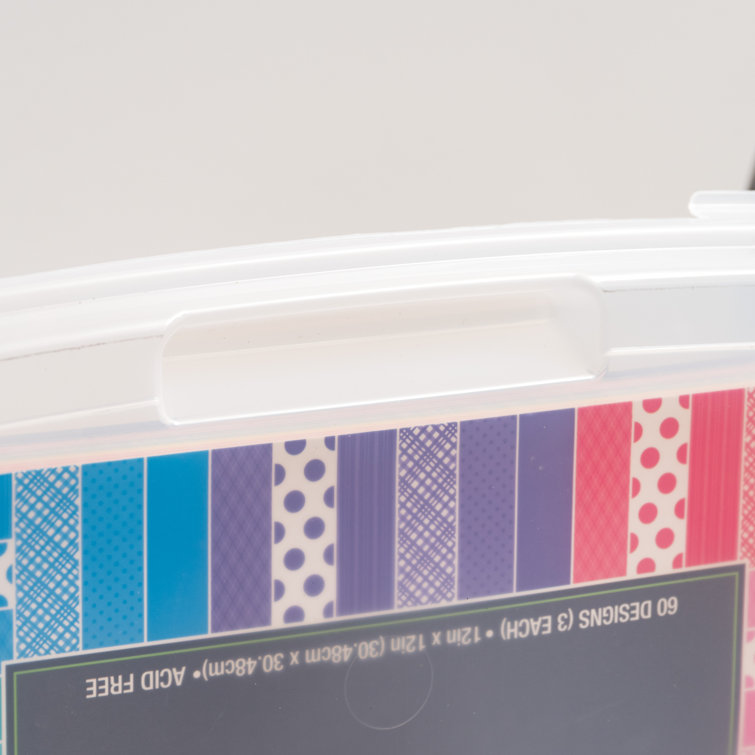 Black 5-Drawer Plastic Scrapbook Storage Cart with Organizer Top