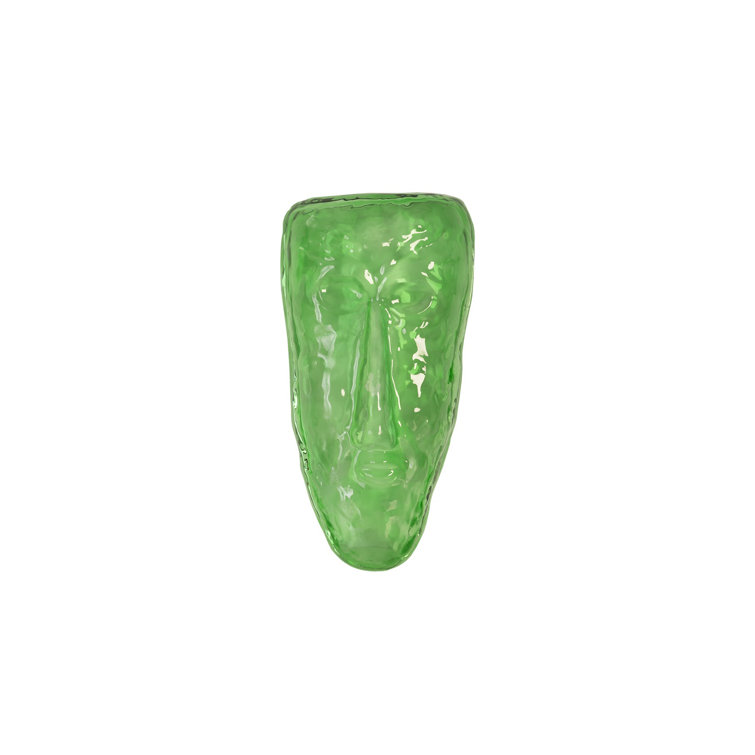 Green Glass Contemporary Face Wall Décor