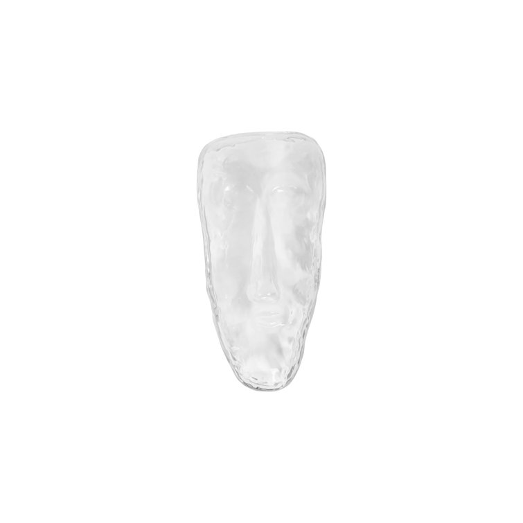 Clear Contemporary Glass Face Wall Decor