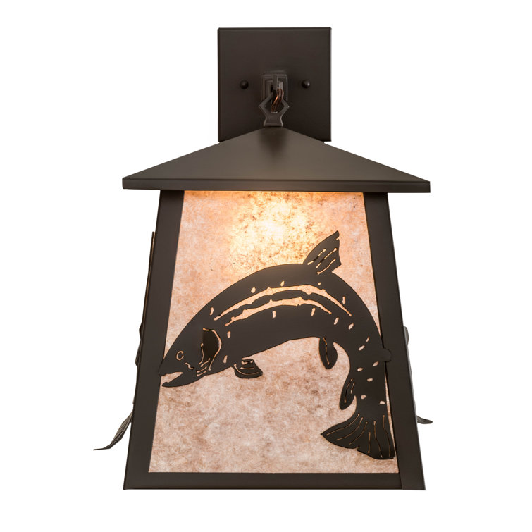 Timeless Bronze 1-Light Sconce with Dimmable Silver Mica Glass