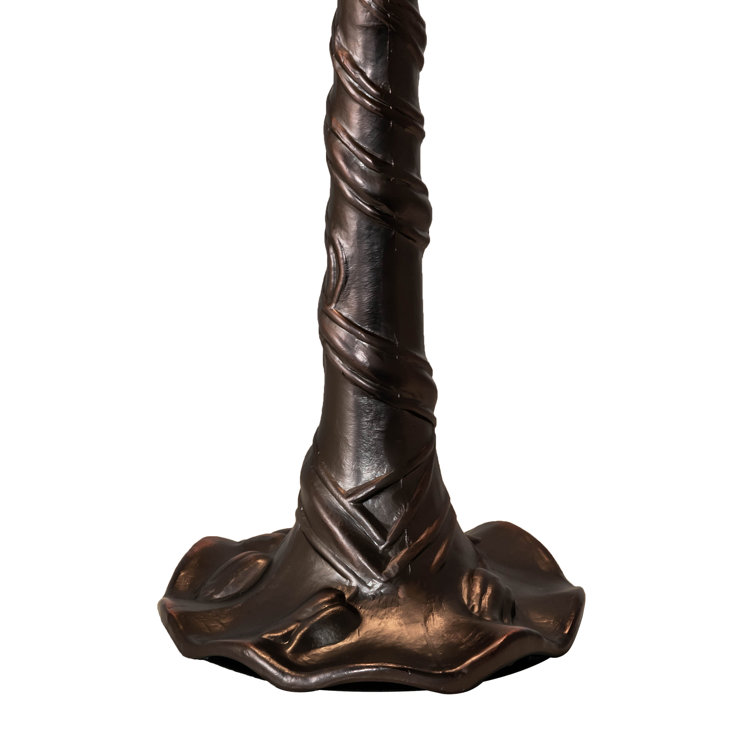 Colonial Tulip 2-Light Mahogany Bronze Table Lamp