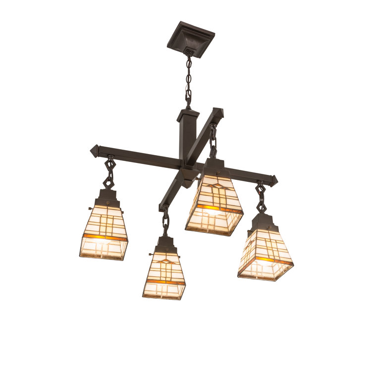 Arrowhead Mission 4-Light Mahogany Bronze Chandelier