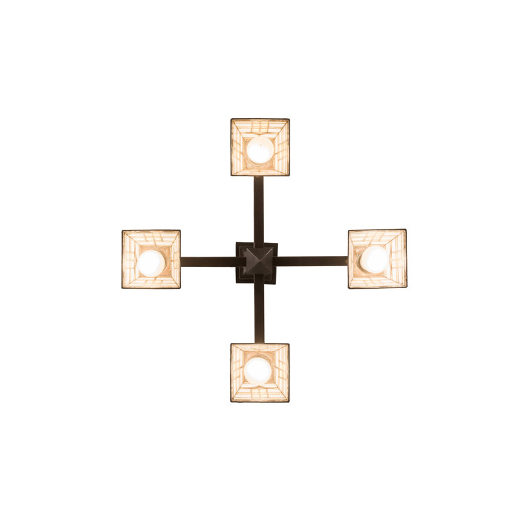 Arrowhead Mission 4-Light Mahogany Bronze Chandelier