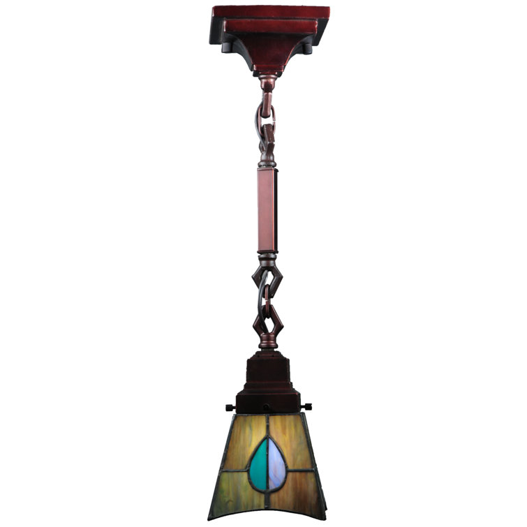 23.5" Bronze and Glass Mini Pendant Light