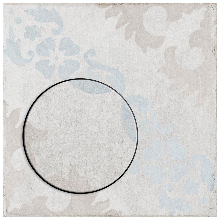 Barcelona 6" x 6" Matte Porcelain Patterned Wall and Floor Tile