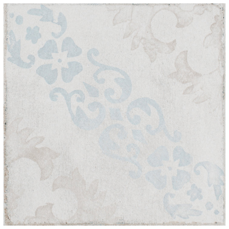 Barcelona 6" x 6" Matte Porcelain Patterned Wall and Floor Tile