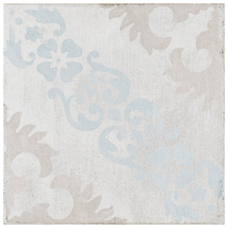 Barcelona 6" x 6" Matte Porcelain Patterned Wall and Floor Tile
