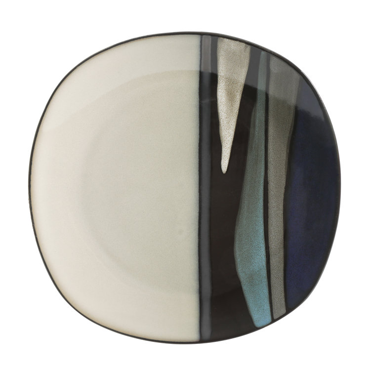 Althea Teal Porcelain 16-Piece Dinnerware Set - Service for 4