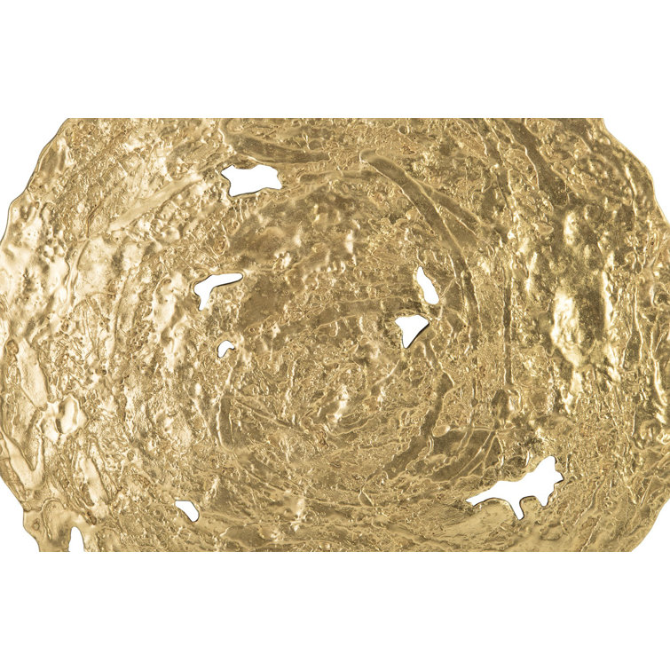 Gold Leaf Transitional Molten Wall Disc Decor