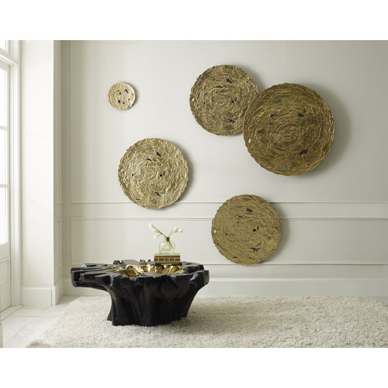 Gold Leaf Transitional Molten Wall Disc Decor