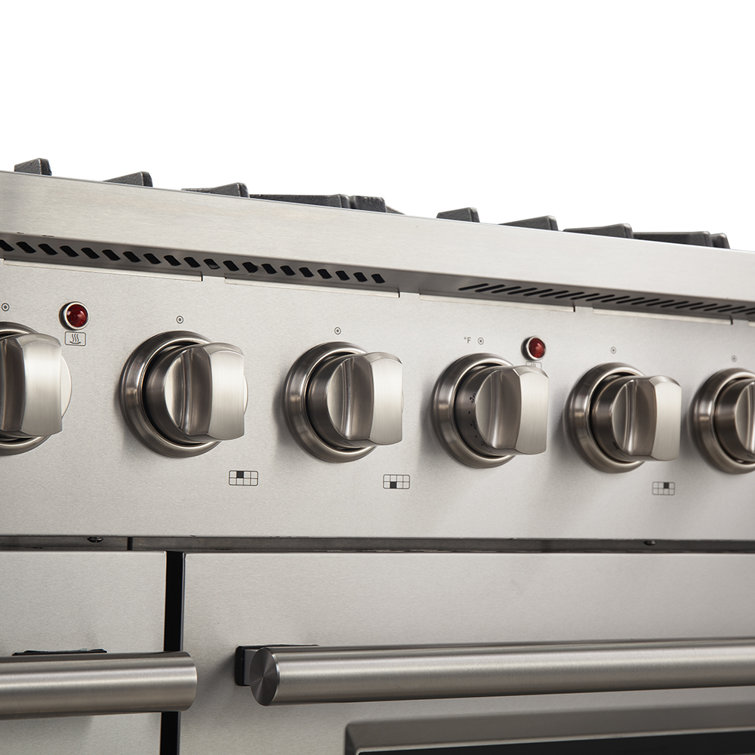 Galiano 48-inch Stainless Steel Dual-Fuel Range with Griddle