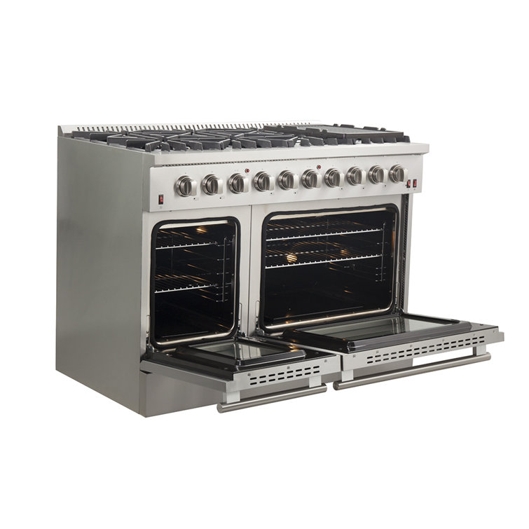 Galiano 48-inch Stainless Steel Dual-Fuel Range with Griddle