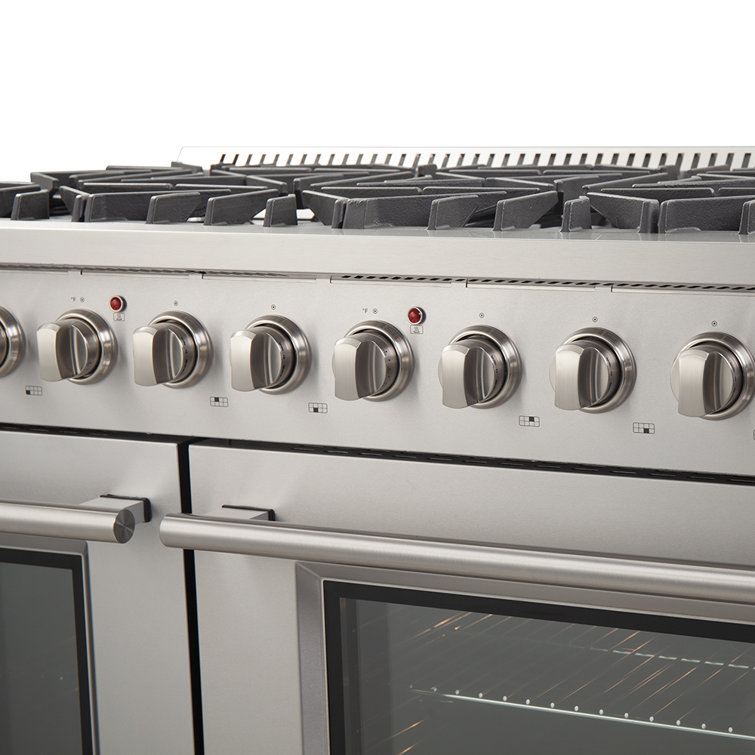Galiano 48-inch Stainless Steel Dual-Fuel Range with Griddle