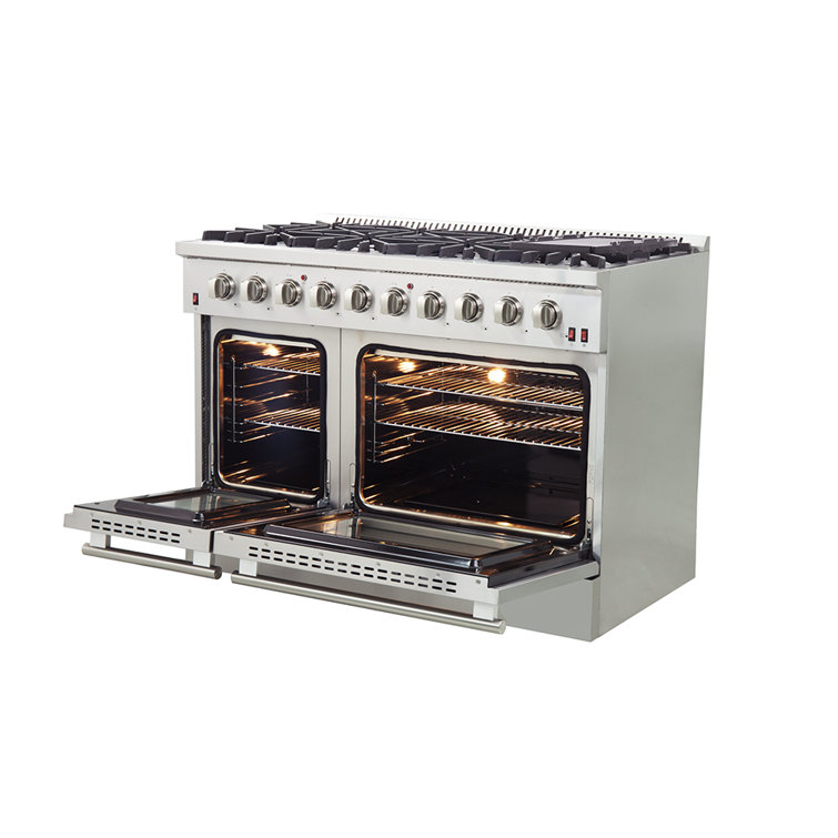 Galiano 48-inch Stainless Steel Dual-Fuel Range with Griddle