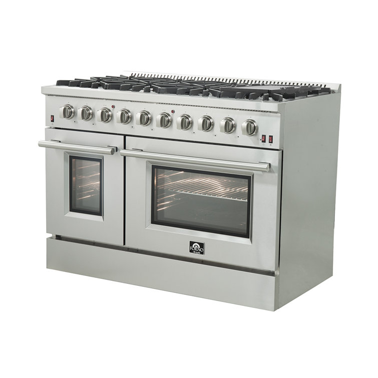 Galiano 48-inch Stainless Steel Dual-Fuel Range with Griddle