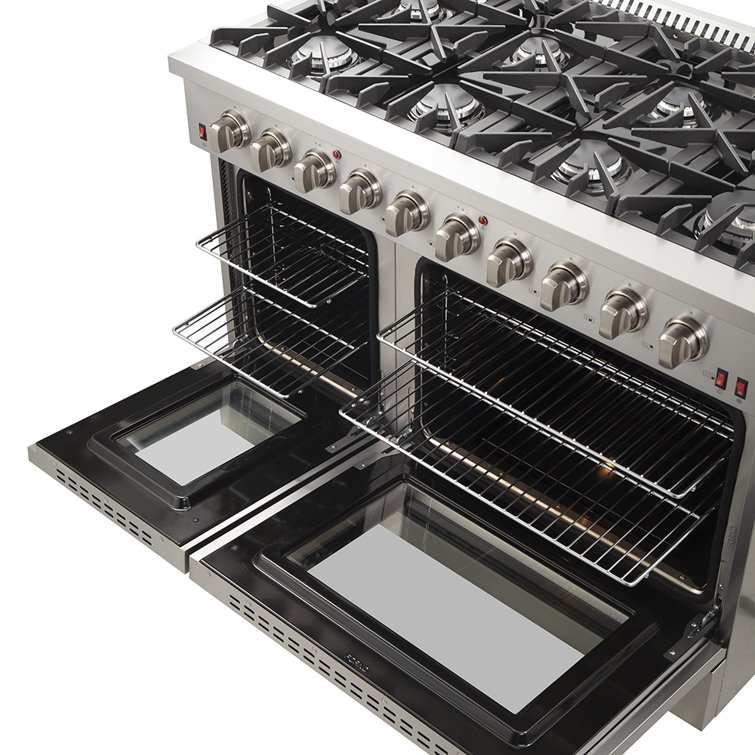 Galiano 48-inch Stainless Steel Dual-Fuel Range with Griddle
