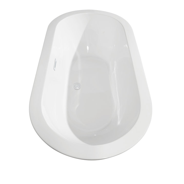 Soho 60'' White Freestanding Acrylic Soaking Bathtub