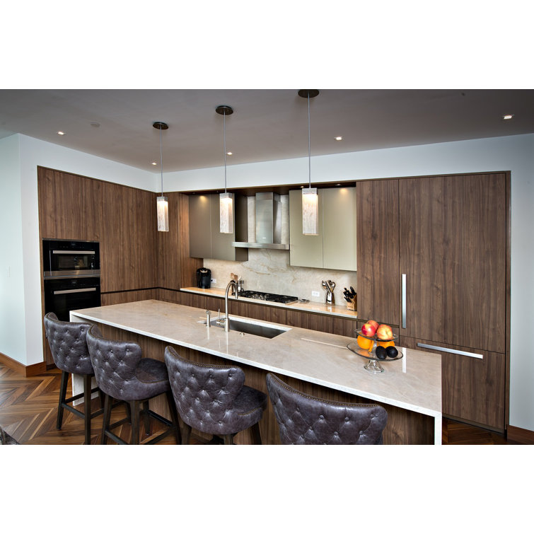 Parallel Modern Matte Black Smoke Granite LED Pendant Light