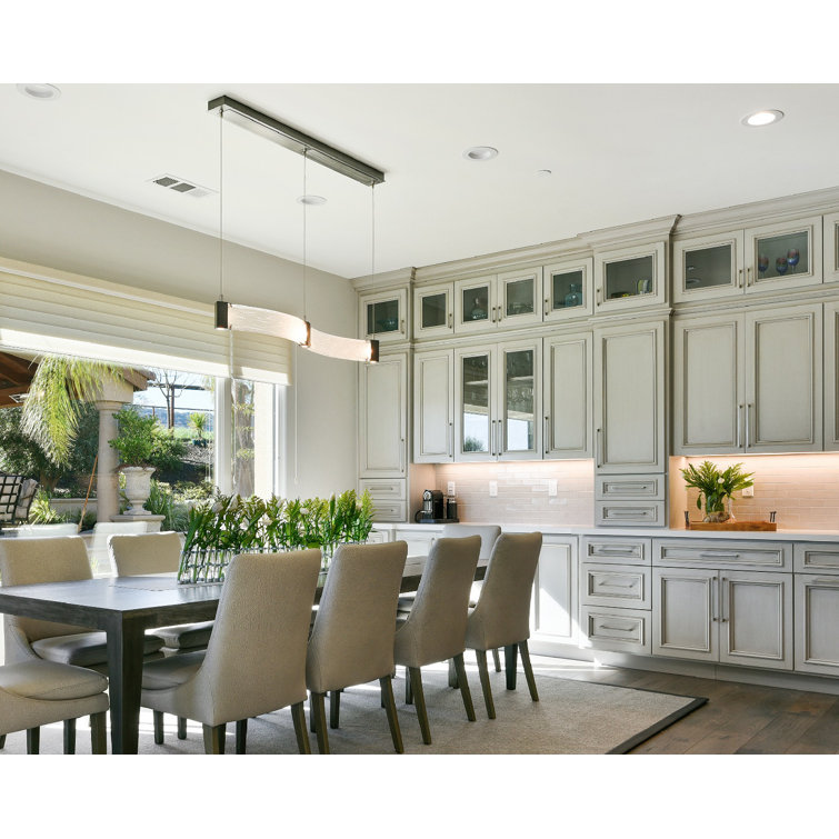 Matte Black Glass LED Indoor/Outdoor Island Pendant