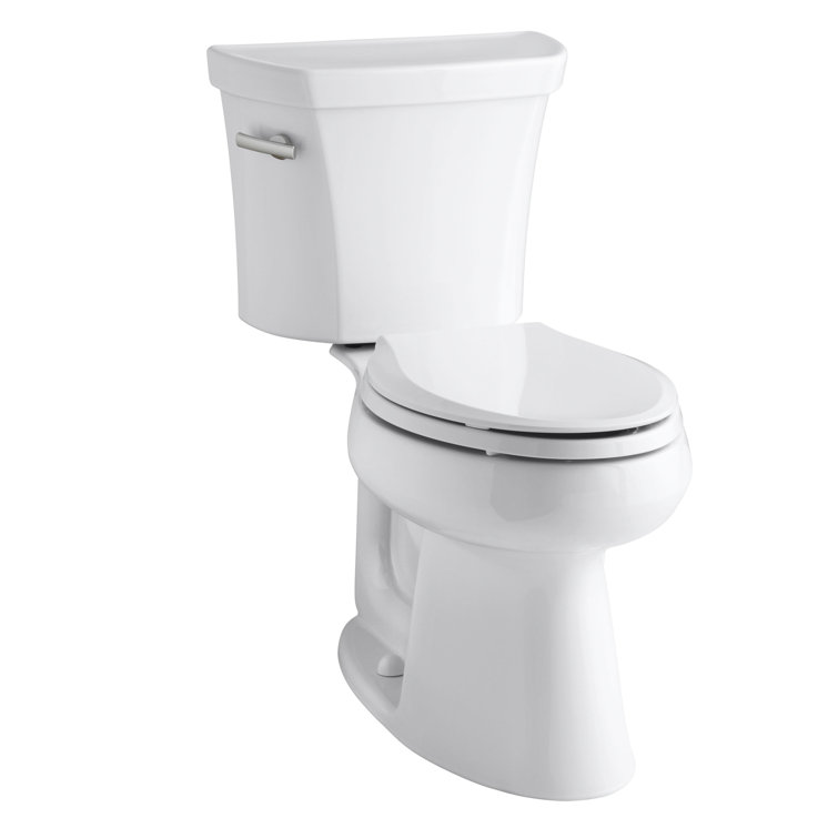 White Elongated High Efficiency Two-Piece Toilet