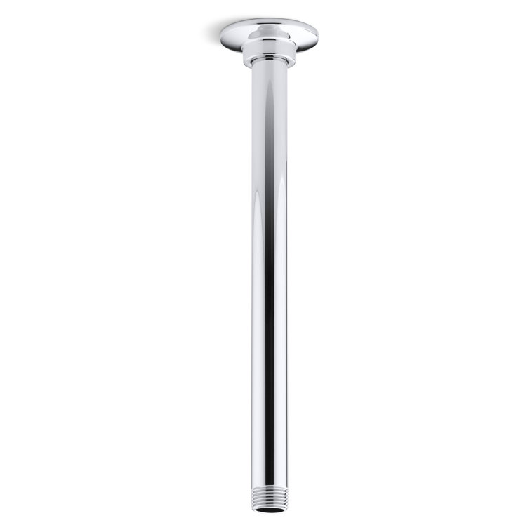 Polished Chrome Ceiling Mount Shower Arm with Flange
