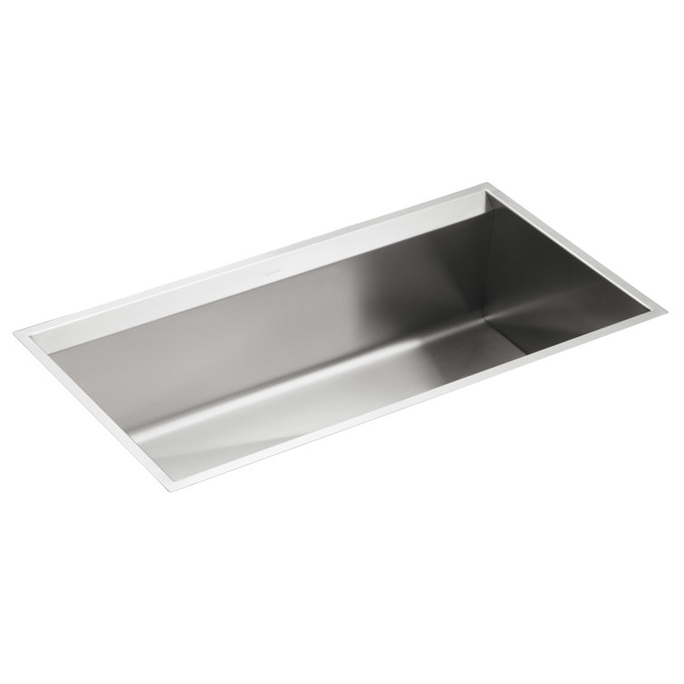 33" Satin Stainless Steel Undermount Single Bowl Kitchen Sink