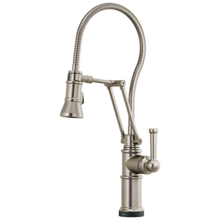 Stainless Steel Pull-Out Spray Kitchen Faucet with Brass Handle