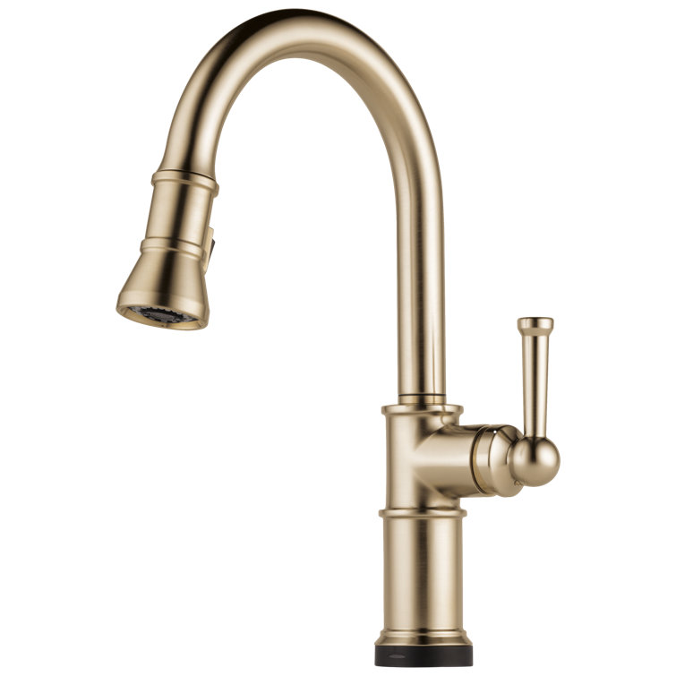 Modern Stainless Steel Pull-Down Kitchen Faucet with Brass Handle