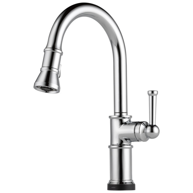 Chrome Pull-Down Single Handle Kitchen Faucet