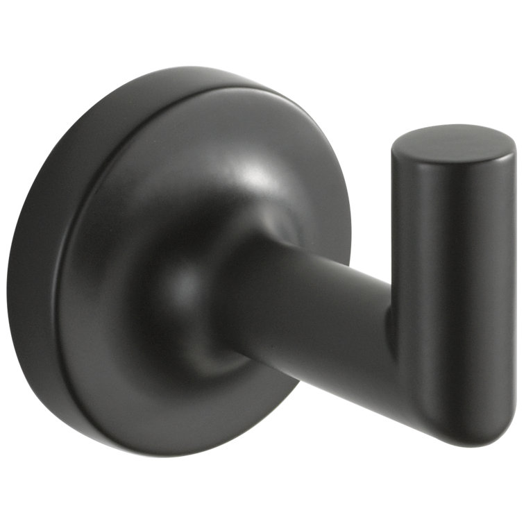 Matte Black Modern Single Robe Hook