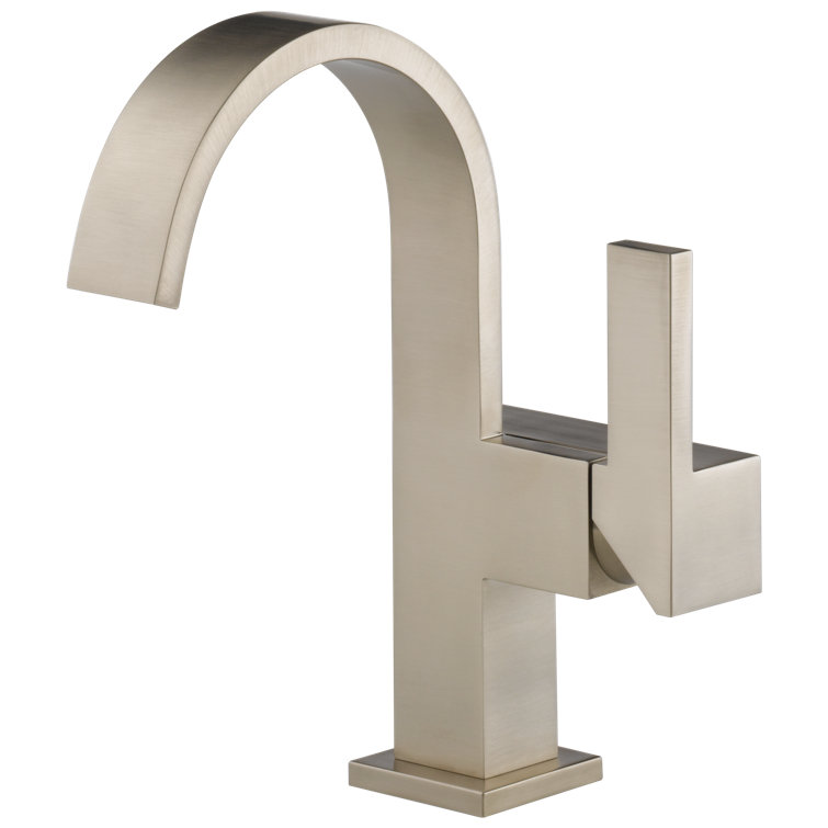 Brushed Nickel Single Handle Modern Lavatory Faucet