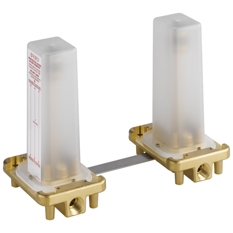 Brass Two-Handle Freestanding Tub Filler Rough-In Valve