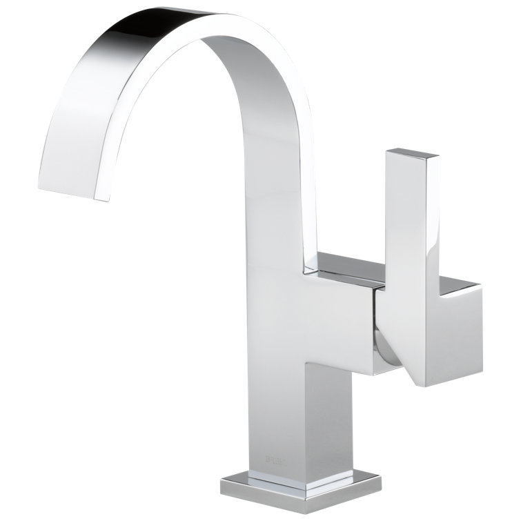 Modern Black Chrome Brass Single Hole Bathroom Faucet