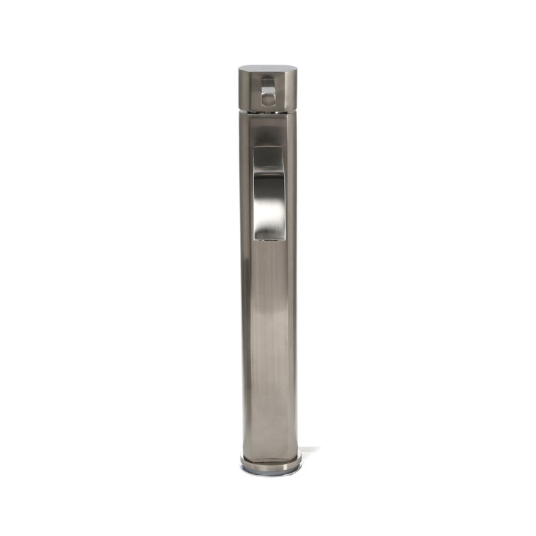 Satin Nickel Modern Single Hole Vessel Faucet