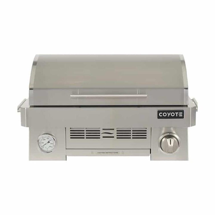 Coyote Stainless Steel Portable Propane Gas Grill with Signature Grates