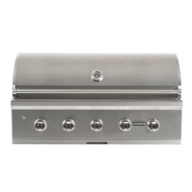 Stainless Steel 42-Inch Built-In Propane Gas Grill with Smoker