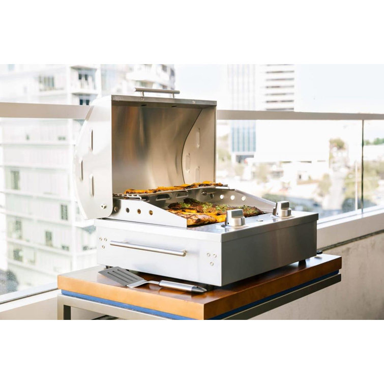 Coyote Stainless Steel Portable Propane Gas Grill with Signature Grates