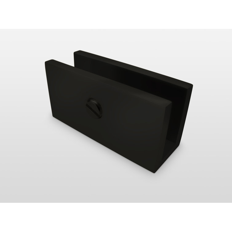 Illume Matte Black 78" x 64.25" Frameless Glass Shower Door