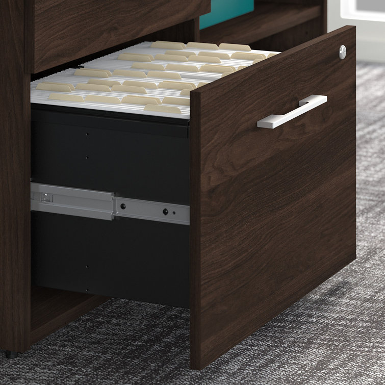 Black Walnut 44" Adjustable Shelving Office Storage Unit
