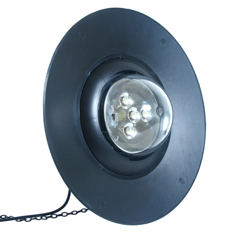 Black Glass LED Solar-Powered Indoor/Outdoor Hanging Light