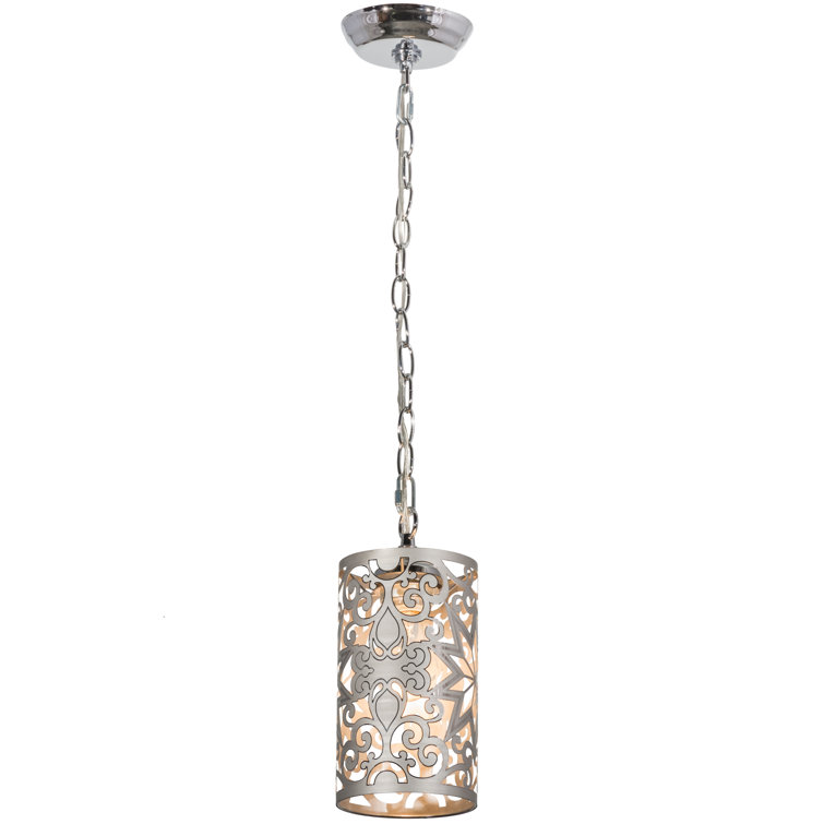 Stancil Chrome and Glass 15" Mini Pendant for Indoor/Outdoor