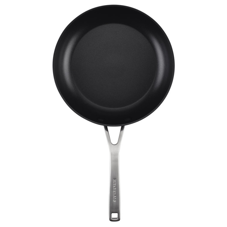 Matte Black Aluminum Nonstick Frying Pan with Lid, 10 Inch
