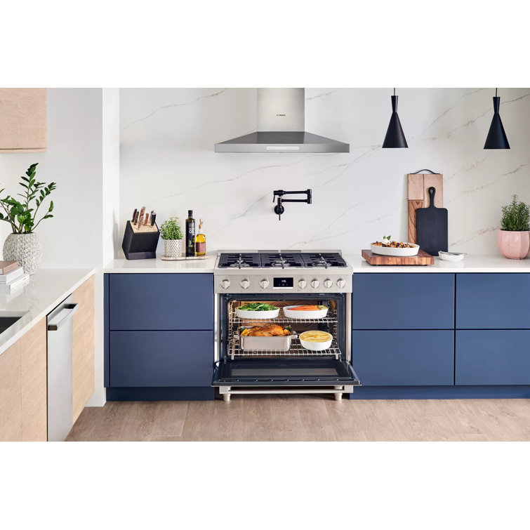 36" Stainless Steel Free-Standing Convection Gas Range