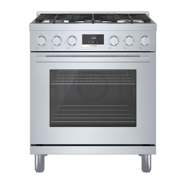30" Stainless Steel Free-Standing Convection Gas Range