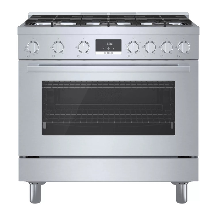 36" Stainless Steel Free-Standing Convection Gas Range