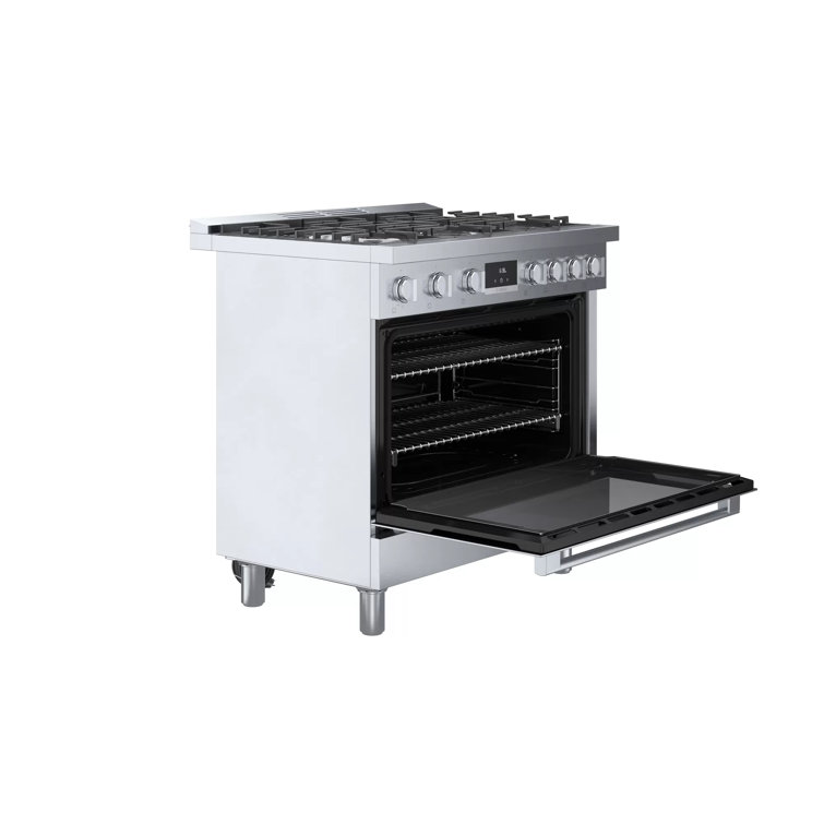 36" Stainless Steel Free-Standing Convection Gas Range
