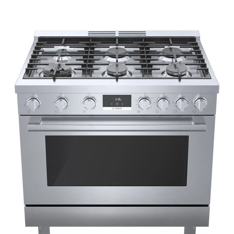 36" Stainless Steel Free-Standing Convection Gas Range