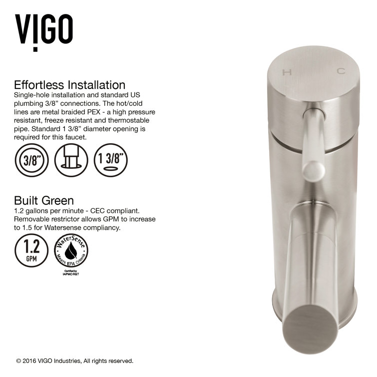 Modern Black Nickel Single-Hole Bathroom Faucet with Ceramic Disc